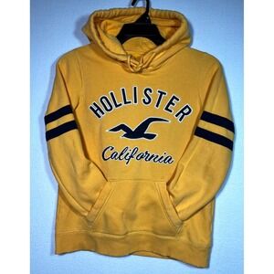 Women's Size  SMALL Vintage Hollister Hoodie Sweatshirt Yellow/Black